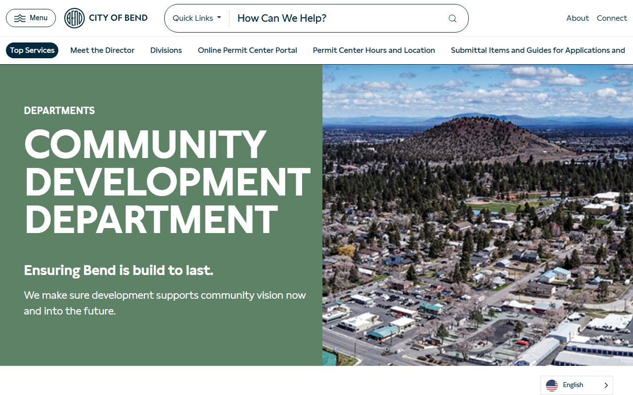 Bend Community Development department page for residents directory