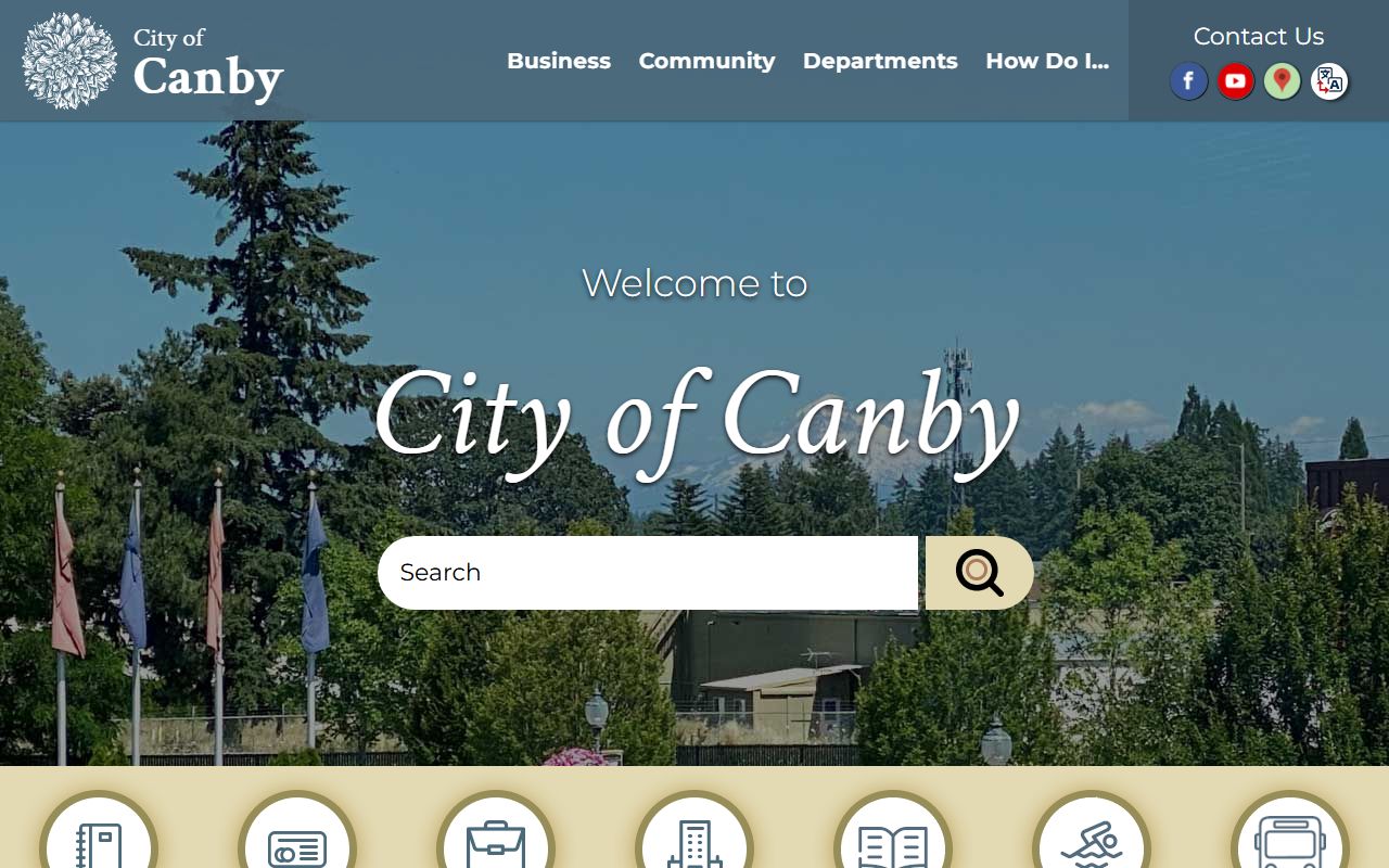 City of Canby Oregon official website for residents directory searches