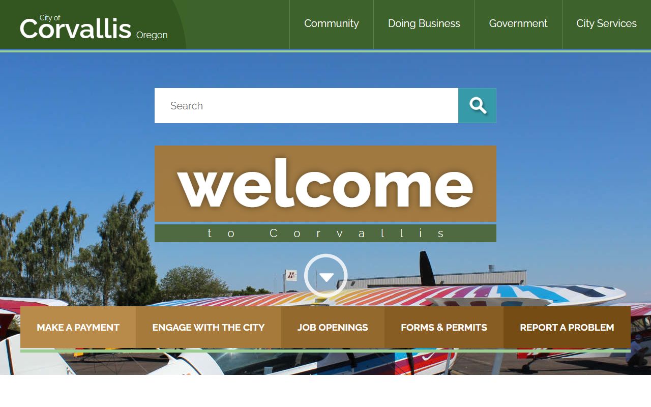 City of Corvallis official website for residents directory searches