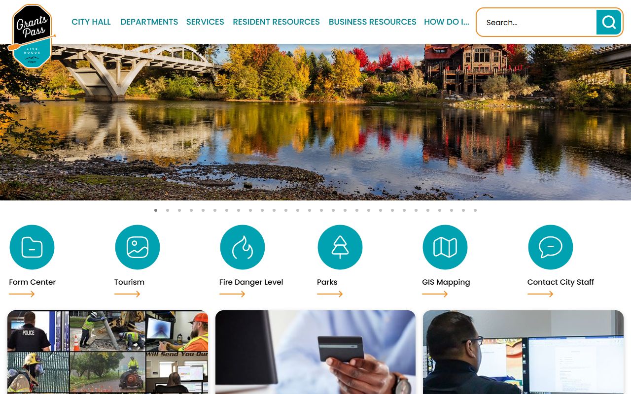 City of Grants Pass Oregon official website for residents directory information