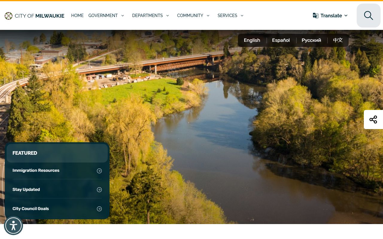 City of Milwaukie official website for residents directory searches