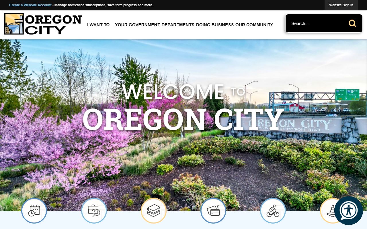 City of Oregon City official website for residents directory searches