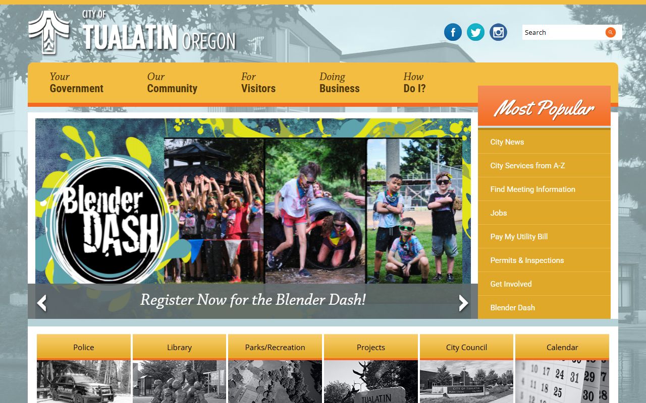 City of Tualatin Oregon official website for residents directory lookups