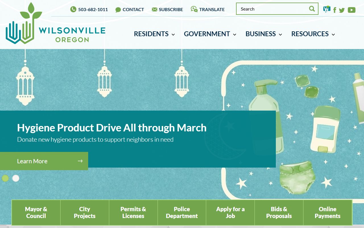 City of Wilsonville official website for residents directory searches
